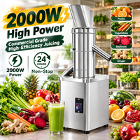 2000W Professionele Volledig RVS Verticale Automatische Aanvoer Brede Invoer Koude Pers Slow Juicer Machine Reverse Commercieel