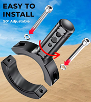 Kewig Aluminium-Legierung Motorrad-Lichtmontagehalterung Universelle Lichtleistenhalterung für Scheinwerfer Motorradzubehör
