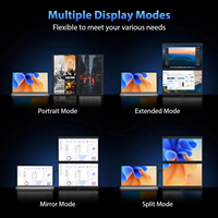Moniteur portable 15,6 pouces, double écran, extension d'écran d'ordinateur portable, triple moniteur USB-C pour MacBook Pro Air Surface PC PS5
