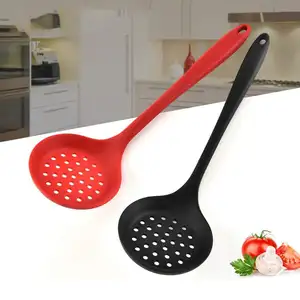 Tay Cầm Dài Silicone Colander Không Dính Nấu Ăn Lọc Chịu Nhiệt Lọc Spoon Lưới Skimmer Dầu Lưới Colander Công Cụ Nhà Bếp