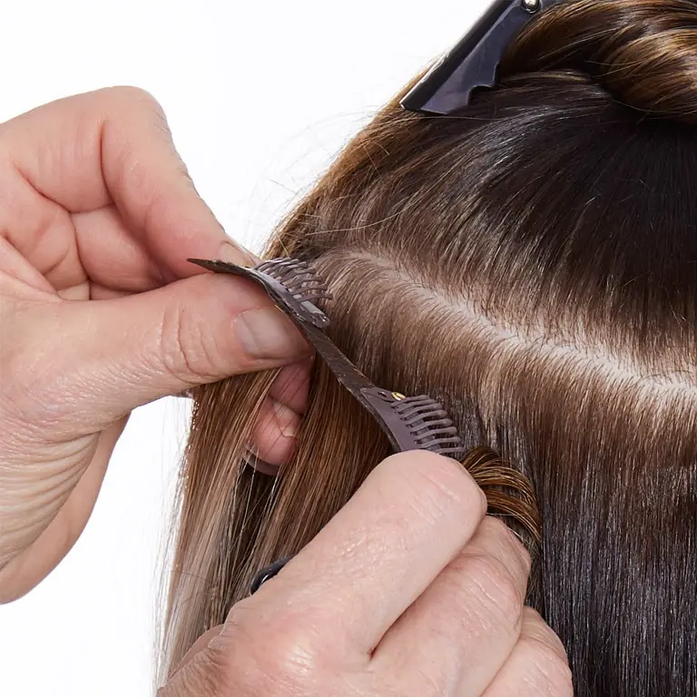 TopElles yüksek son en kaliteli görünmez klipsli postiş % 100% insan saçı 20 inç 22 inç 24 inç çift çizilmiş saç