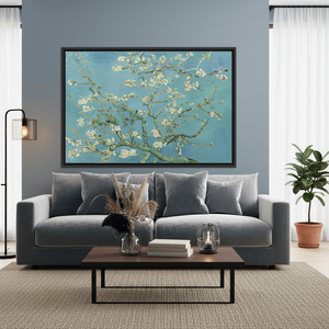 Van Gogh Almond Tree Blossoming Branches Canvas Print - Floral Elegance,<b>BLACK</b> <b>FRAMED</b> CANVAS - Product Image 3