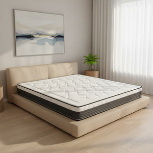 Matelas hybride <span class=keywords><strong>de</strong></span> luxe bicolore à profil latéral, soutien ergonomique, ressorts ensachés, <span class=keywords><strong>160x200</strong></span>, taille Queen, Marché SEA - Product Image 2