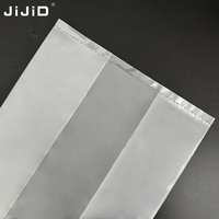Sacs en plastique transparents JIJID pour t-shirts, sacs de courses, sacs à pain, sacs en plastique LDPE transparents, emballage personnalisé découpé avec poignée