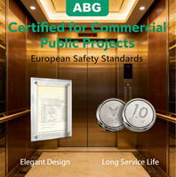 Bouton d'ascenseur sécurisé verrouillable 24V avec rétroéclairage LED, protection IP54, construction en acier inoxydable pour une sécurité à basse tension contrôlée