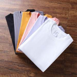 Fábrica al por mayor peso pesado sin marca en blanco de alta calidad 260GSM 100% algodón logotipo personalizado impresión camiseta para hombres - Product Image 3