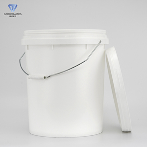 Seau à peinture en PP blanc durable de 25 L avec poignée en métal, seau en plastique pour <span class=keywords><strong>essence</strong></span>, huile, eau - Product Image 3
