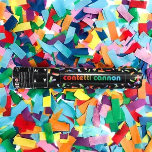 Cannone di coriandoli multicolore biodegradabile all'ingrosso per qualsiasi festa di coriandoli shooter party poppers