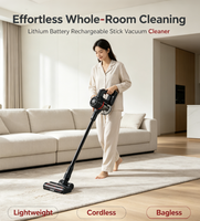Aspirateur balai cyclonique sans sac rechargeable avec batterie au lithium pour usage domestique et hôtelier