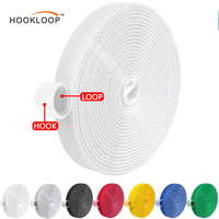 Cinta de sujeción de nailon de doble cara con gancho y bucle para cables, rollo de 10 mm*10 m y 14.5 mm*10 m, para atar cables y cordones, venta al por mayor