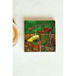 Juego de 32 Posavasos de Piedra de la Serie Vincent Van Gogh, Diseño Cuadrado para Regalo Empresarial o Promocional - Product Image 1