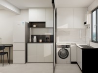 Ensemble d'armoires de cuisine modernes en bois massif de luxe, prêtes à assembler, avec rangement intelligent, personnalisables et modulaires