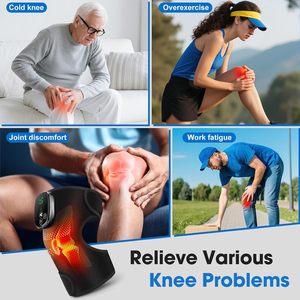 Fitease Bantalan Lutut Neoprene Pemanas Nirkabel Getaran Portabel Bantalan Siku 4 Tingkat Panas 5000mAh Dapat Diisi Ulang 3-in-1 Pereda Nyeri - Product Image 4