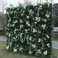 Mur végétal en tissu 5D, mur végétal simulé, fond de mur végétal, décoration intérieure, mur de fleurs, fleurs artificielles