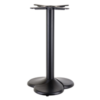 Socle de table en fonte à trois pétales, robuste, en forme de fleur, pour bistrot, café, restaurant, salle à manger, espace intérieur