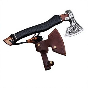 ขวานโทมาฮอว์คเกรดอุตสาหกรรม คุณภาพพรีเมียม LEGACY BLADES ผลิตด้วยมือ แกะสลักลาย หัวขวานเหล็กกล้าคาร์บอนสูง ด้ามไม้ - Product Image 1
