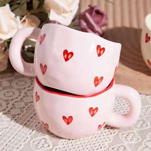 Tazas de Café de Cerámica con Diseño Floral Creativo, Nuevas y en Oferta, con Logotipo Personalizado, Tazas de Porcelana Coreanas con Estampado Floral, Tazas de Leche con Diseño de Cerezas para Regalo - Product Image 5