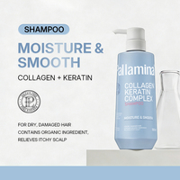 Champú Sin Sulfatos Pallamina con Queratina y Colágeno Hidratante para Cabello Teñido, Seco y Dañado, Repara, Nutre y Suaviza el Cabello