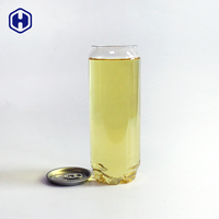 Canette transparente en PET de qualité alimentaire personnalisée de 350 ml/500 ml pour thé, café, jus, boissons énergisantes, soda - Anti-fuite et sans BPA