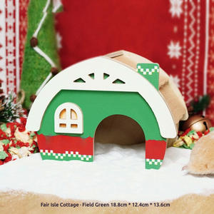 Nascondiglio di criceto a tema natalizio di Design originale realizzato in legno di betulla ecologico - Product Image 3