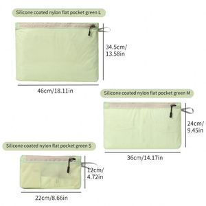 Travel <b>Storage</b> Bags Packing <b>Cubes</b> Silicone Coated Nylon Semi Transparent Luggage Organizer Pouches - Product Image 3