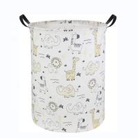 Panier de rangement pliable en coton et lin, imperméable, avec poignées de transport, bac de rangement pliable pour la salle de bain