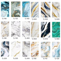 Panneau mural en marbre emboîtable 1220x2440mm, feuille PVC UV, épaisseur 5mm, imperméable, personnalisable pour hôtels et salles de bain