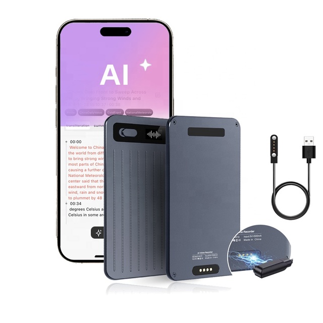 AI Voice Recorder 64GB with APP Control & 159 Languages Wifi Transcription Smart Magnet Dictaphone for Call & Meeting