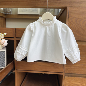 2025 primavera autunno nuove ragazze Set 3 pezzi gilet con rifiniture in pizzo pantaloni coordinati vestiti all'ingrosso per bambine - Product Image 3