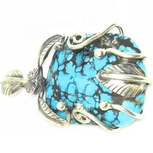 Naturale Arizona Turchese Del Pendente 925 Gioielli In Argento Sterling Sleeping Beauty Turchese Fatti A Mano Arizona Turchese Del Pendente - Product Image 3