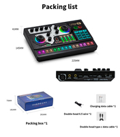 Carte son SX96 pour débutants avec microphone, écouteurs, chargeur sonore, carte de mixage sonore multifonction pour l'enregistrement vocal et le streaming en direct