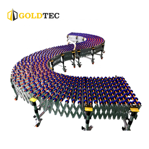 Goldtec Esnek Genişletilebilir Plastik Paten Tekerlekli Konveyör Teleskopik Konveyör Kamyon Yükleme Yerçekimi Paten Tekerlekli Konveyör - Product Image 6