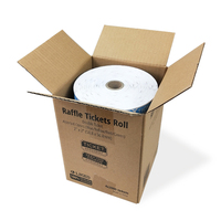 Rouleau de billets de tombola double, 2000 billets par rouleau, vert, jaune, rouge, bleu