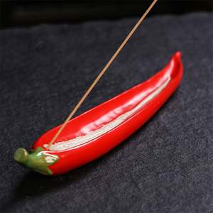 Creative Ceramic Pepper Shape <b>Incense</b> <b>Stick</b> <b>Holder</b> & Burner by ACSASA ARTO for Home Aromatherapy Fragrance - Product Image 3