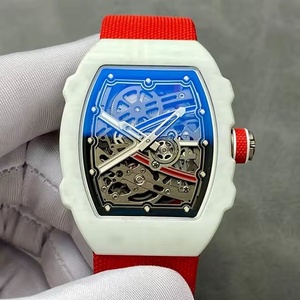 Reloj Mecánico de Esqueleto Exquisito de Primera Calidad, Caja de Fibra de Carbono, Correa de Nailon, Reloj de Pulsera Deportivo de Lujo a Prueba de Agua para Hombre - Product Image 1