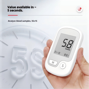 เครื่องวัดระดับน้ำตาลในเลือดและเครื่องวิเคราะห์กรดยูริก ราคาโรงงาน อุปกรณ์ตรวจเบาหวานสำหรับคลินิกและเครื่อง<span class=keywords><strong>ตรวจ</strong></span>วัดระดับน้ำตาลในเลือดที่บ้าน - Product Image 2