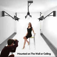 Support mural Triangle Boom Arm pour plafond support mural trépied pour photographie lumière stroboscopique Softbox Parapluie Réflecteur