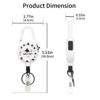 Porte-clés rétractable en plastique imperméable portable avec aimant puissant pour le camping et la randonnée en extérieur 1L
