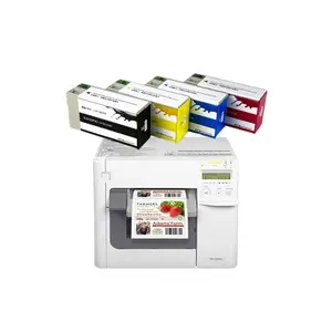 Vitesse d'impression rapide imprimante d'étiquettes couleur TM C3500 avec Nouvelle cartouche d'encre Compatible SJIC22P Pour Epson TM C3500.