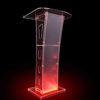 Pupitre en Acrylique Gaojian pour Églises, Comptoir de Réception avec Lumières LED, Podium sur Pied