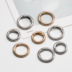Conector de Aro Redondo con Cierre de Anillo de Resorte de Aleación, Accesorio de Joyería Metálico Galvanizado para Llaveros Hechos a Mano y Adornos de Bolsos - Product Image 1