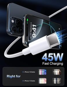 Sạ<span class=keywords><strong>c</strong></span> nhanh <span class=keywords><strong>USB</strong></span> <span class=keywords><strong>C</strong></span> 45W, kèm <span class=keywords><strong>c</strong></span>áp sạ<span class=keywords><strong>c</strong></span> 10FT thay thế cho iPhone 16, 16 Pro, 16 Pro Max, 16 Plus, Pro Max, <span class=keywords><strong>c</strong></span>ổng Type-<span class=keywords><strong>C</strong></span> - Product Image 5
