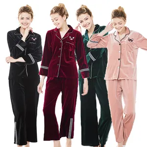 Groothandel Volwassen Biologisch Katoen Vrouwen Familie Kerst Pyjama Sets