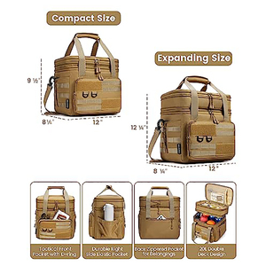 Custom Travel Dual Compartment Cooler Bag Leakproof Retention Lightweight Thermal Insulated Aluminum Lunch Bag for Outdoor Sport - Product Image 2