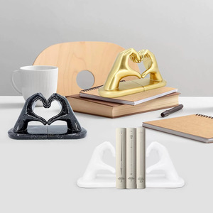 Sujetalibros Decorativos de Resina con Forma de <span class=keywords><strong>Corazón</strong></span> Dorado Estilo Nórdico para Decoración de Estanterías de Hogar y Oficina - Product Image 5