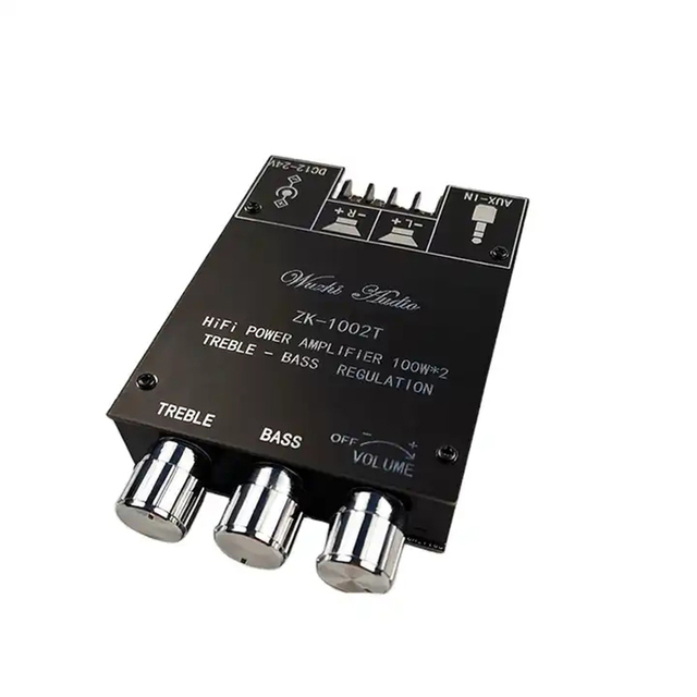 ZK-1002T TPA3116D2 Bt 5.0 Subwoofer Amplifier Board 2*100W 2.0 Channel High Power Audio Stereo Amplifier Board Bass AMP