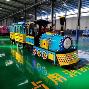 Tren sin rieles de fibra de vidrio para niños personalizado, atracciones Funfair Rides Motor eléctrico <span class=keywords><strong>Thomas</strong></span> tren sin rieles para niños - Product Image 5
