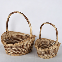 Direct van de fabriek: op maat gemaakte handgeweven rieten mand, bloemenmand, fruitmand, handmand voor picknick, opbergmand