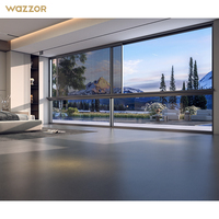 Wazzor Zyklonbeständiges Schiebefenster CE-Zertifiziertes Aluminium-Schiebefenster Sechsfach-Laufschiene Dreifach-Verglasung Hurrikan-Schiebefenster