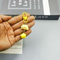 505 Porte-clés et pendentif de sac avec nuages amusants et mignons à expression sans parole, style Ins, pour fille, avec boucle de suspension en forme de haricot
